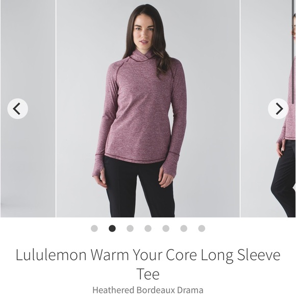 Lululemon Warm Your Core Long Sleeve Tee
Heathered Bordeaux Drama, size 10 - Picture 6 of 11